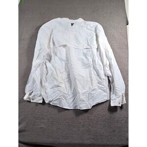 Vintage RailRiders Mens XL White Long Sleeve Button Up Shirt Nylon